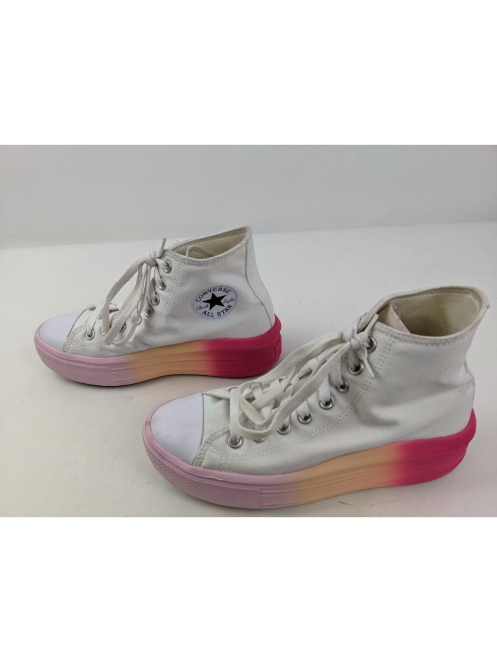 Converse Girls Chuck Taylor All Star Move Platform White Bright Ombre Size 6.5